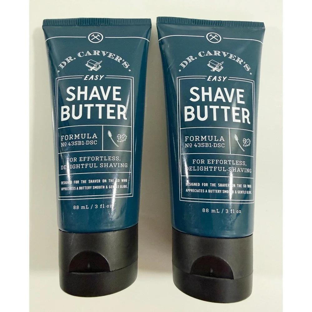 Dollar Shave Club Shave Butter Mens 3oz Teal 2 Pack Dr Carvers Formula 43SB1-DSC